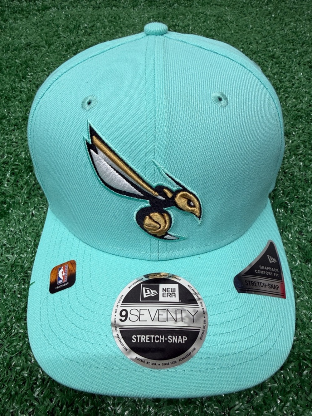 New Era Teal Charlotte Hornet city Edition 704 Embroidered Stretch-Snap Cap